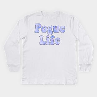 Tie Dye Purple Pogue Life Kids Long Sleeve T-Shirt